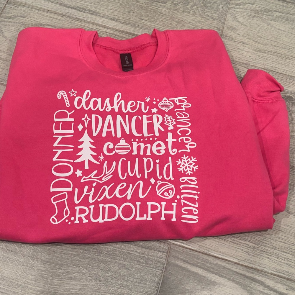 Pink Holiday Graphic Sweatshirt